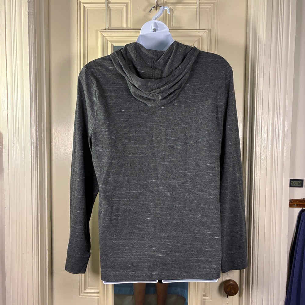 Kenneth Cole Reaction Hoodie XXL slim fit lightweight pullover grey v neck - Picture 2 of 7